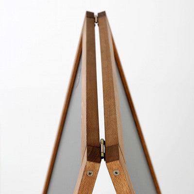 Wooden A-Board Tall with Steel Board 59x119cm - Mørk bejdset bøg