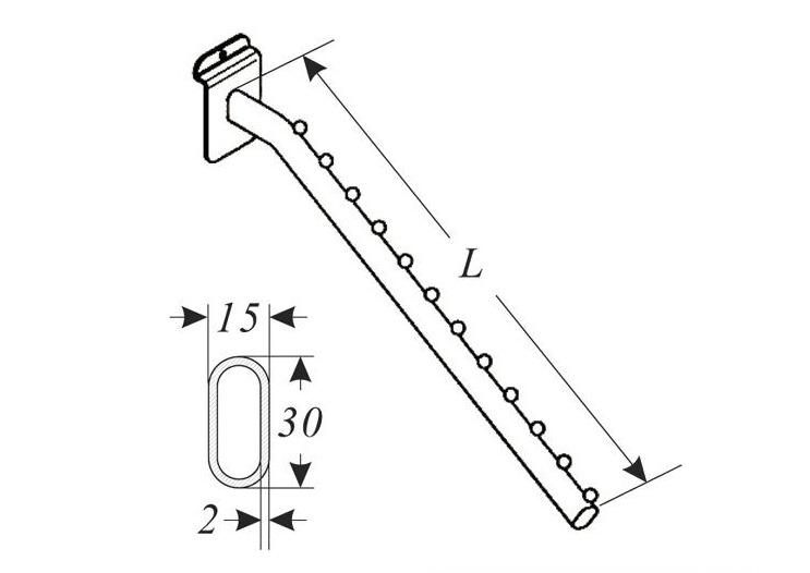 Bøjleknægt med 10 knopper, 30 cm