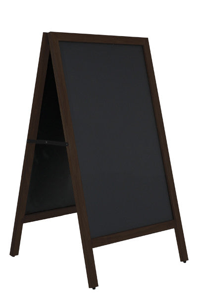 Wooden A-Board Black with Steel Board 59x78cm - Sort bejdset bøg