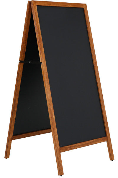 Wooden A-Board Tall with Steel Board 59x119cm - Mørk bejdset bøg