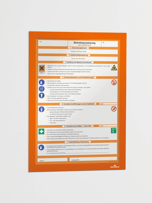 DURAFRAME® A4 - Selvklæbende informationsramme til oplysninger
