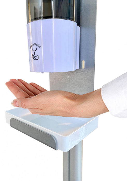 Infostander med håndsprit-dispenser A4