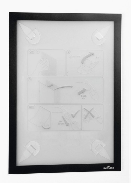 DURAFRAME® WALLPAPER A4 - Inforamme med klæbende strips for følsomme overflader